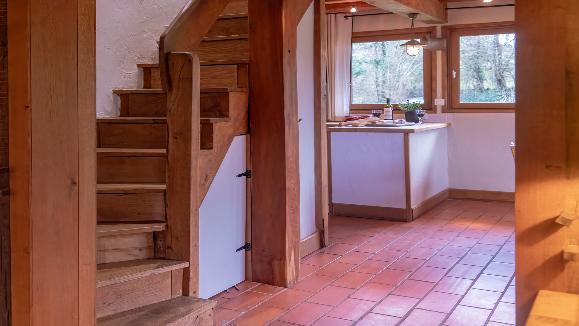 Küche mit Essbereich – Fischerhaus Le Colombié