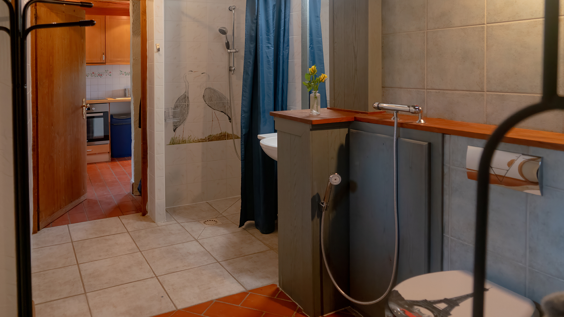 Barrierefreies Duschbad im Fischerhaus im Lot