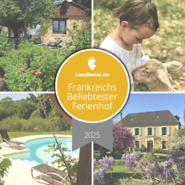 Wir freuen uns, euch mitteilen zu können, dass wir zum beliebtesten Ferienhof Frankreichs 2025 gekürt wurden!
Ein riesiges Dankeschön an all unsere Gäste – ohne euch wäre das nicht möglich gewesen. Und ein großes Danke an das Landreise-Team für die Auszeichnung und die großartige Zusammenarbeit!
Wir freuen uns auf das kommende Jahr! 🙏🏼✨
•
#Landreise #LandSelection #Auszeichnung #BeliebtesterFeriennhof #Natururlaub #FerienAufDemHof #BarrierefreiReisen #Rollstuhlfreundlich #BarrierefreierUrlaub #UrlaubAufDemLand #NaturGenießen #Landurlaub #FrankreichReisen #LändlicheIdylle #NachhaltigerTourismus #ErholungAufDemLand